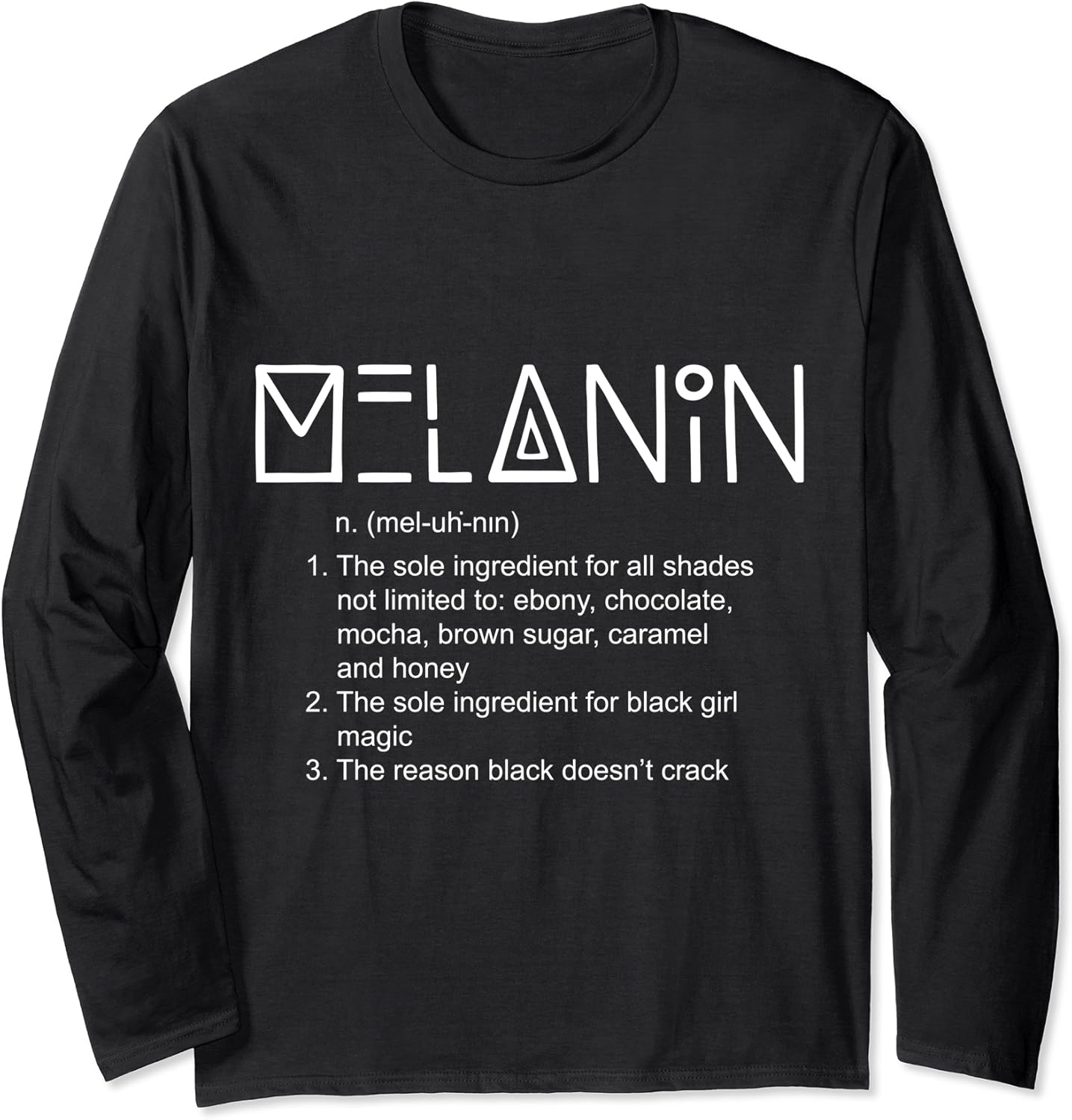 Melanin Definition Tshirt Long Sleeve TShirt Clothing